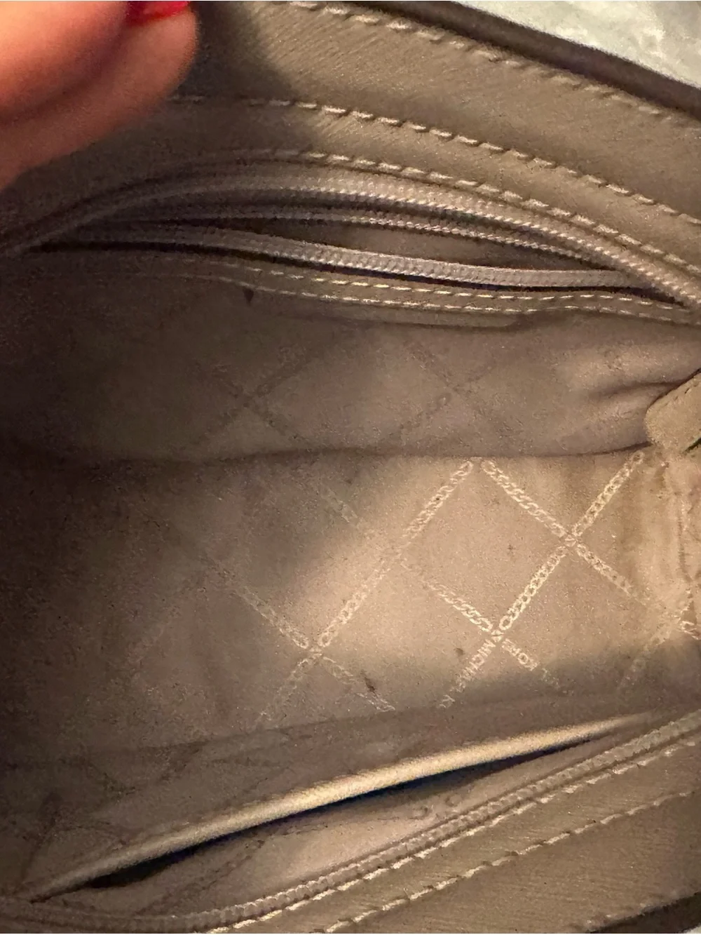 Michael Kors Taupe Pyramid-Stud Crossbody Bag